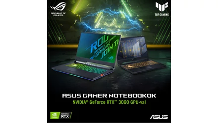 Asus gamer notebookok RTX 3060-as GPU-val